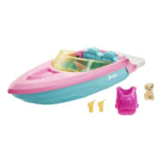 Poza cu Set de joaca Barbie, Papusa cu barca si accesorii