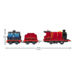Poza cu Locomotiva Motorizata Mattel Tomas&Friends - James 2 vagoane cu Cisterna Apa, MTHFX97/HNN07